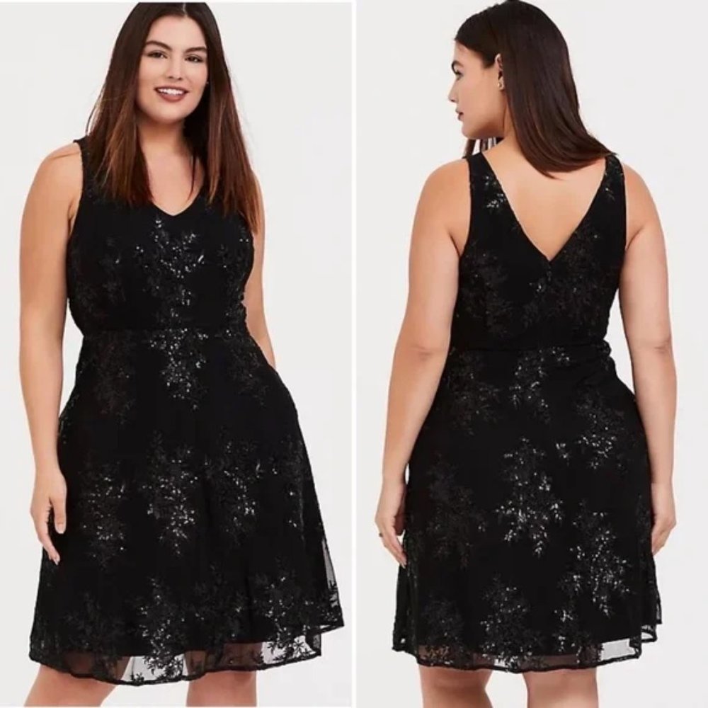 Torrid sequin holiday A-line dress size 10